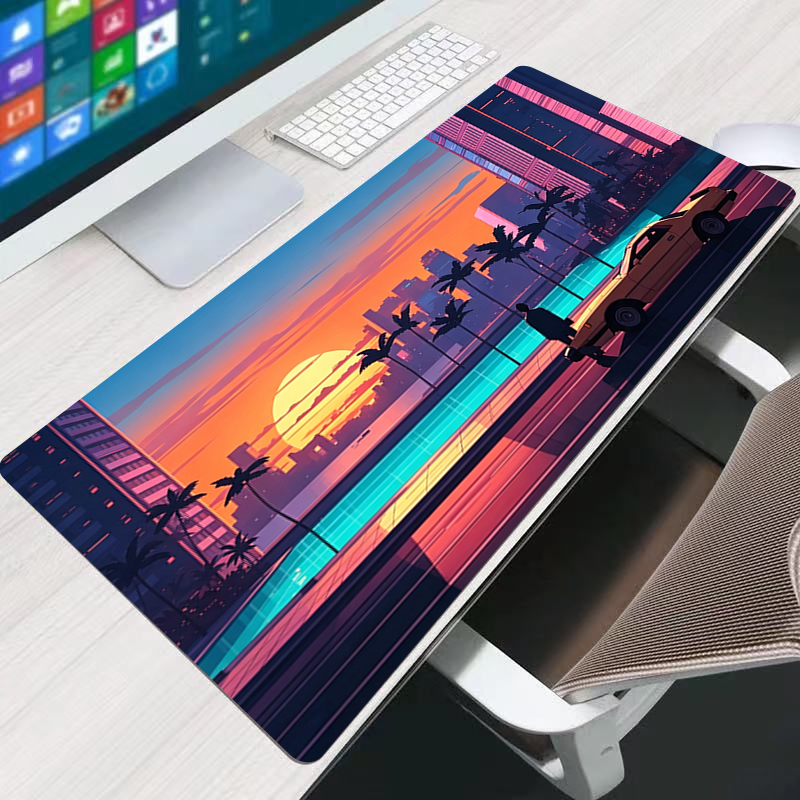 Retro Gaming Keyboard And Mouse - Colorful Mouse Pad HD Print Game