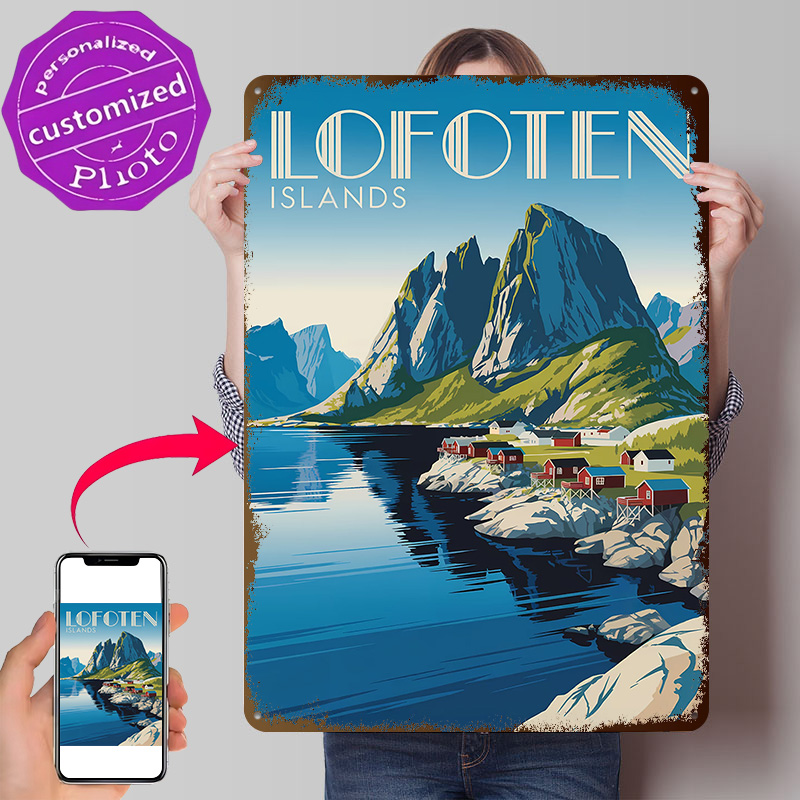 Retro Gaming Island - Lofoten Islands Travel 3D Printed Texture