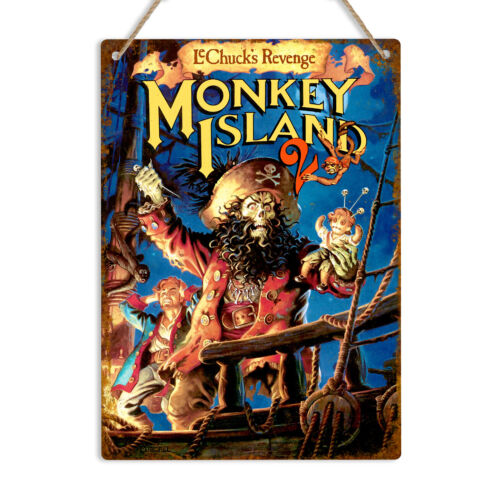 Retro Gaming Island - MONKEY ISLAND 2 Vintage Metal Wall