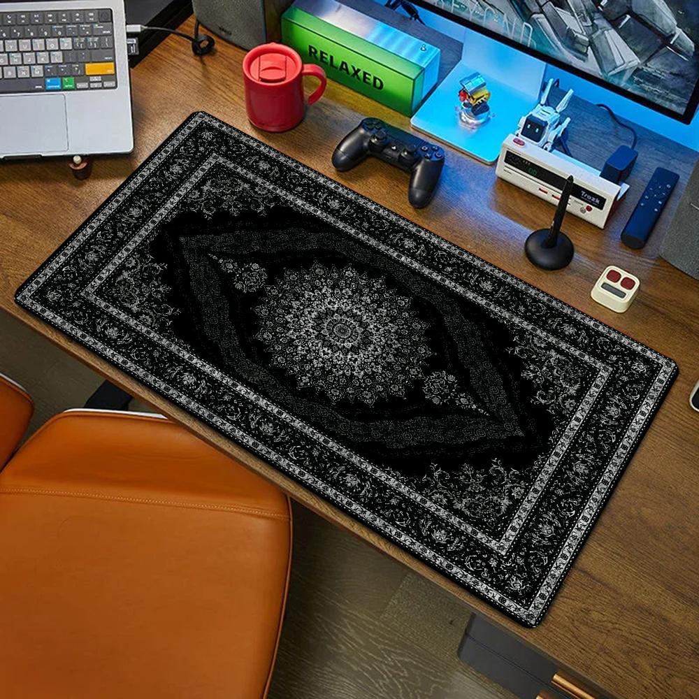 Retro Gaming Keyboard And Mouse - New Black Persian Carpet Mysterious Retro