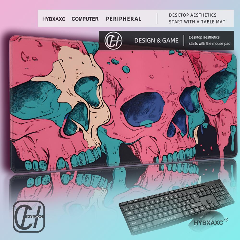 Retro Gaming Keyboard And Mouse - HYBXAXC Retro Graffiti Skull Mouse Pad,
