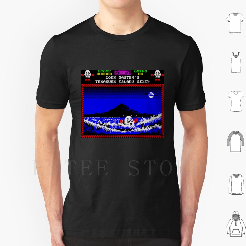 Retro Gaming Island - Treasure Island Dizzy Motif T Shirt