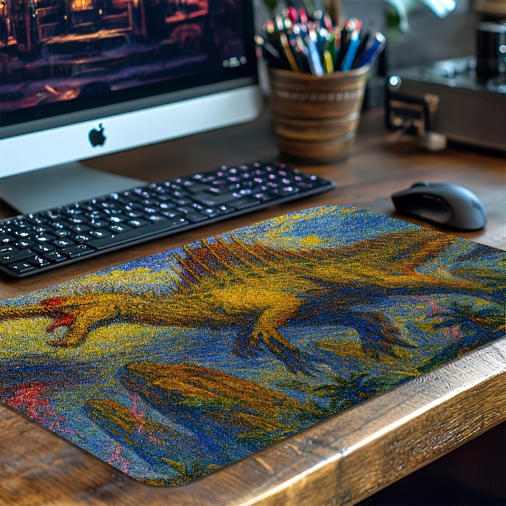 Retro Gaming Keyboard And Mouse - Retro Spinosaurus Playmat Non-slip DeskPad Extended