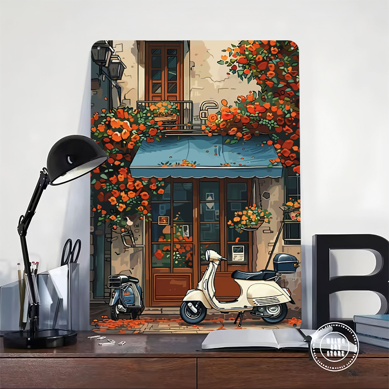 Vintage Scooter Shop Poster Cu - огляд і ціна Retro Gaming At