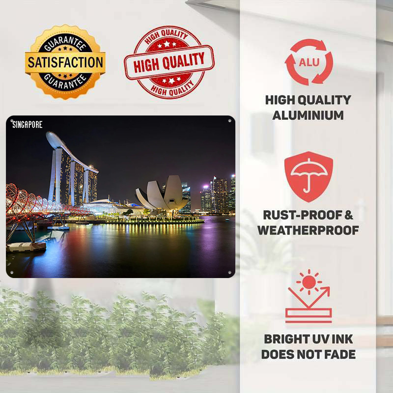 Singapore Skyline At Night Pos - огляд і ціна Retro Gaming At