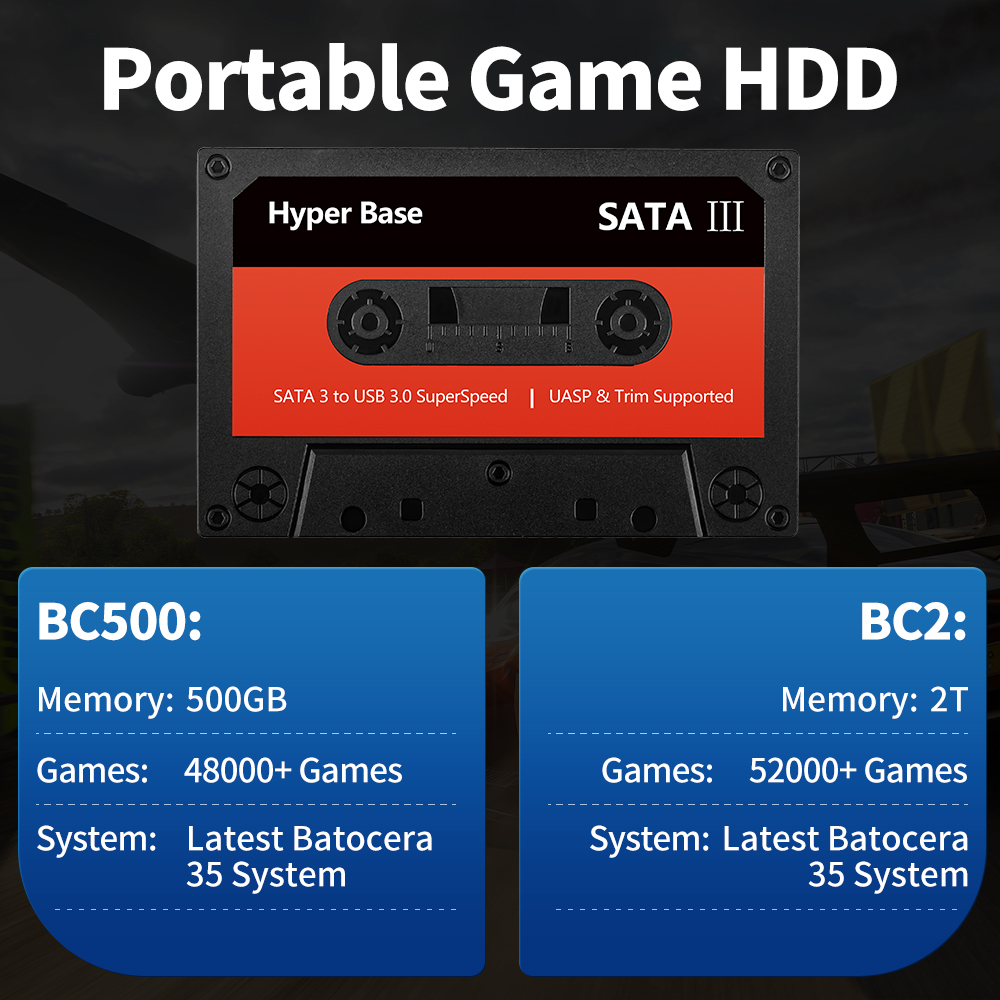 JMachen 500G/2TB Gaming Hard D - огляд і ціна Retro Gaming Batocera