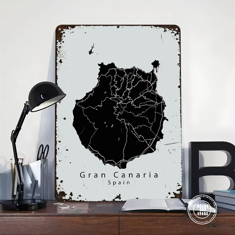 Gran Canaria Island Map Metal  - огляд і ціна Retro Gaming Island