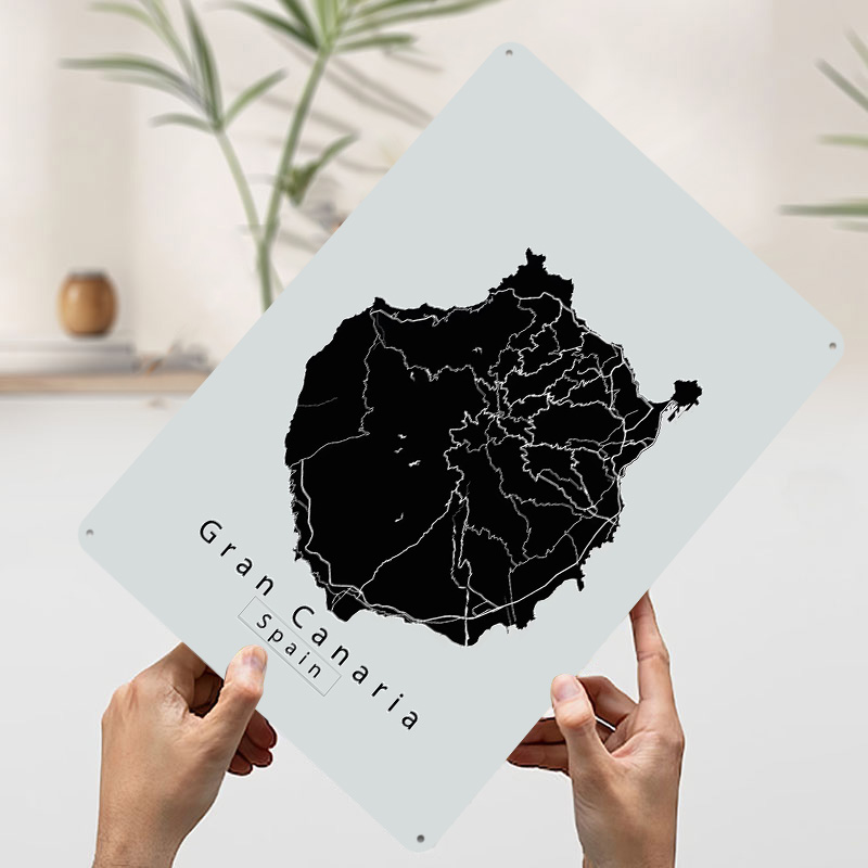 Gran Canaria Island Map Metal  - огляд і ціна Retro Gaming Island