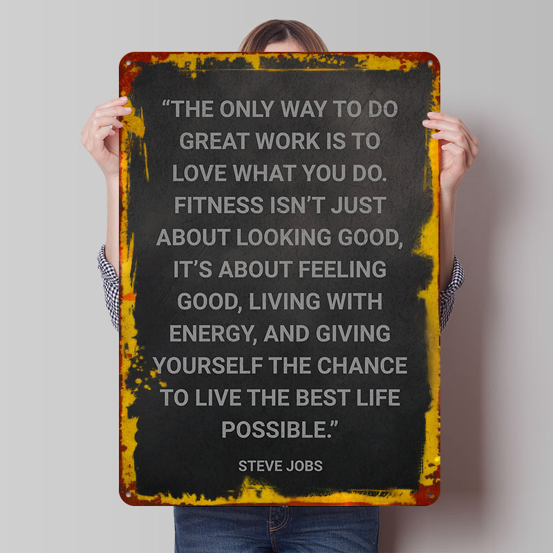 Steve Jobs Fitness Quote Metal - огляд і ціна Retro Gaming At