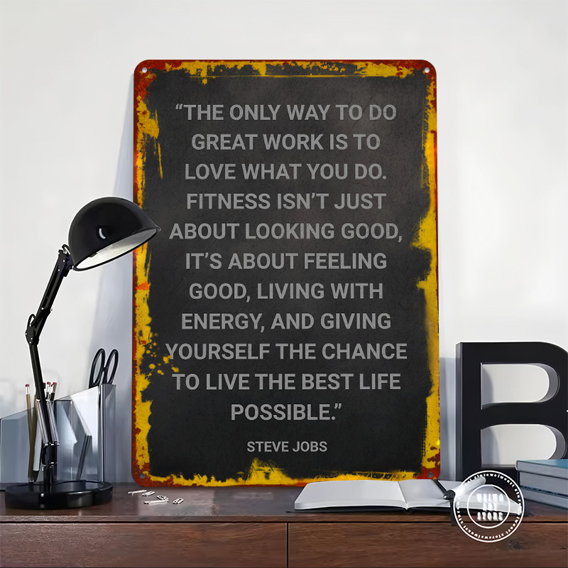 Steve Jobs Fitness Quote Metal - огляд і ціна Retro Gaming At