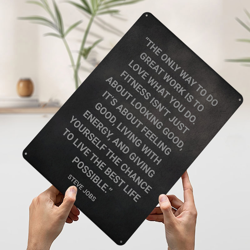 Steve Jobs Fitness Quote Metal - огляд і ціна Retro Gaming At