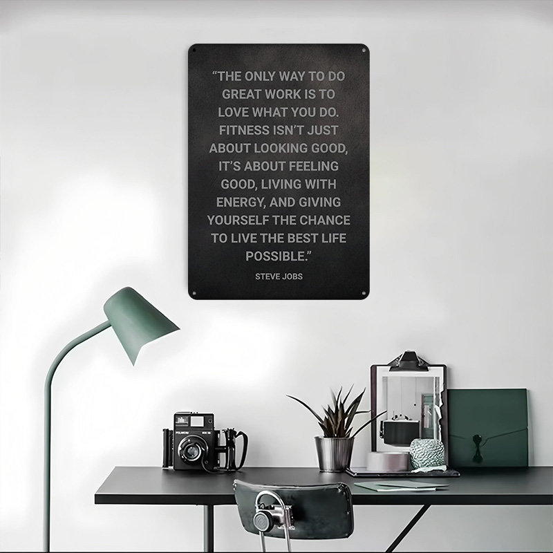 Steve Jobs Fitness Quote Metal - огляд і ціна Retro Gaming At