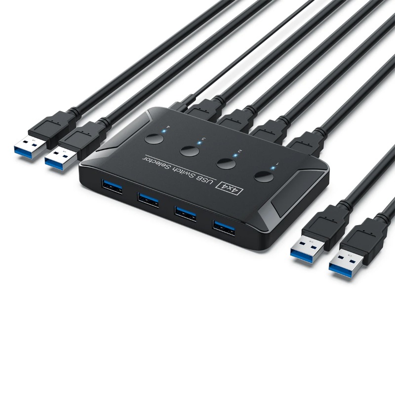 4 In 4 Out KVM USB3.0 Switch S - огляд і ціна Controller Adapter Usb