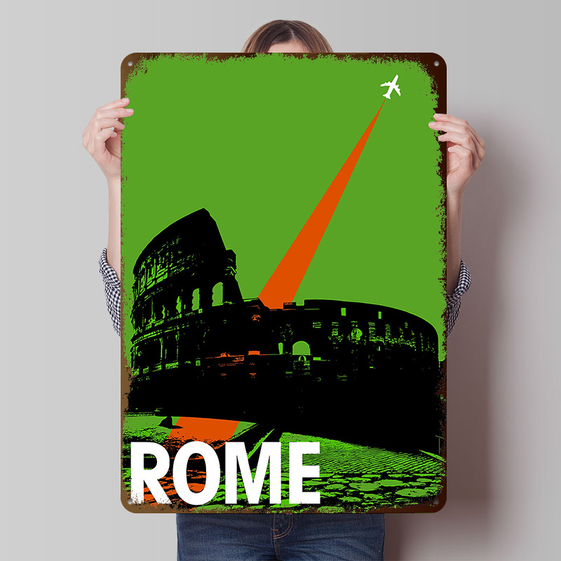 Rome Travel Metal Poster Custo - огляд і ціна Retro Gaming At