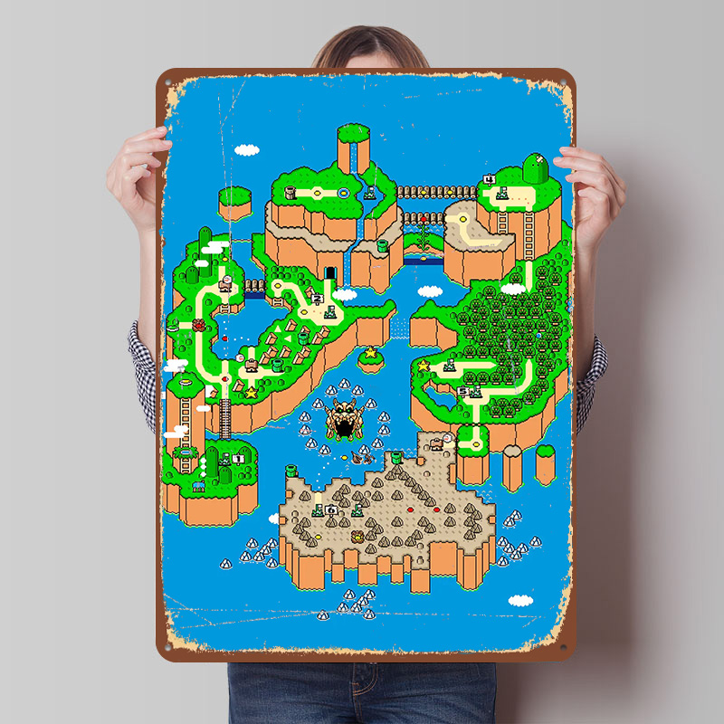 Dinosaur Land Metal Poster Cus - огляд і ціна Retro Gaming Island