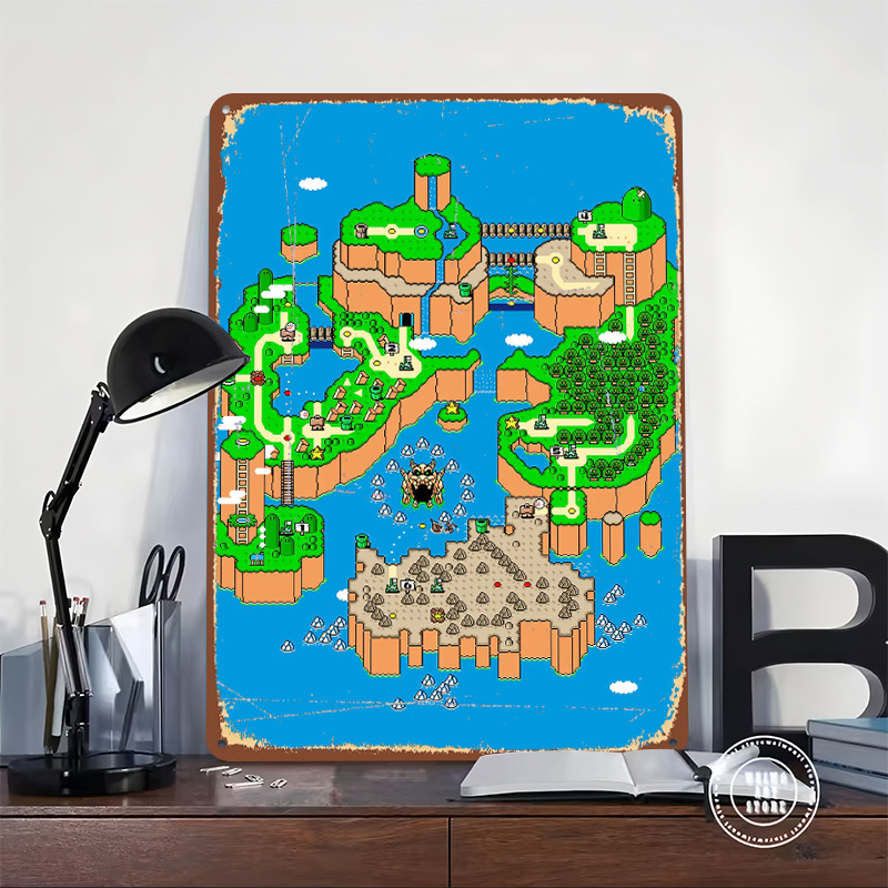 Dinosaur Land Metal Poster Cus - огляд і ціна Retro Gaming Island