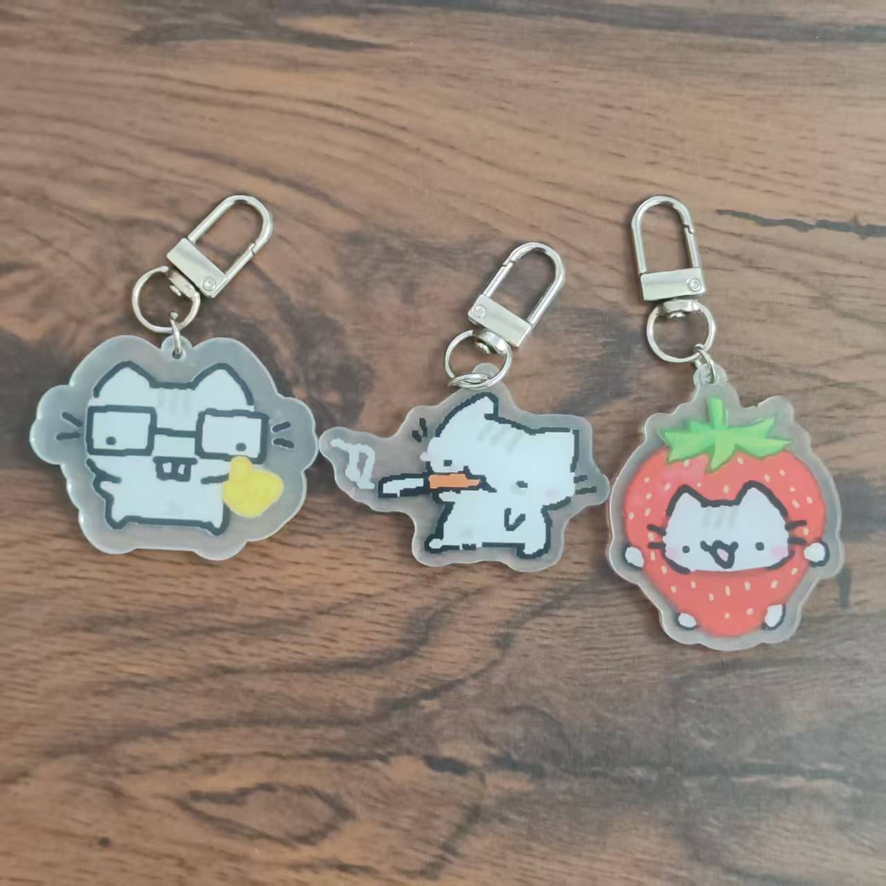 2d Flat Pixel Cat Keychain - G - огляд і ціна Retro Gaming Design