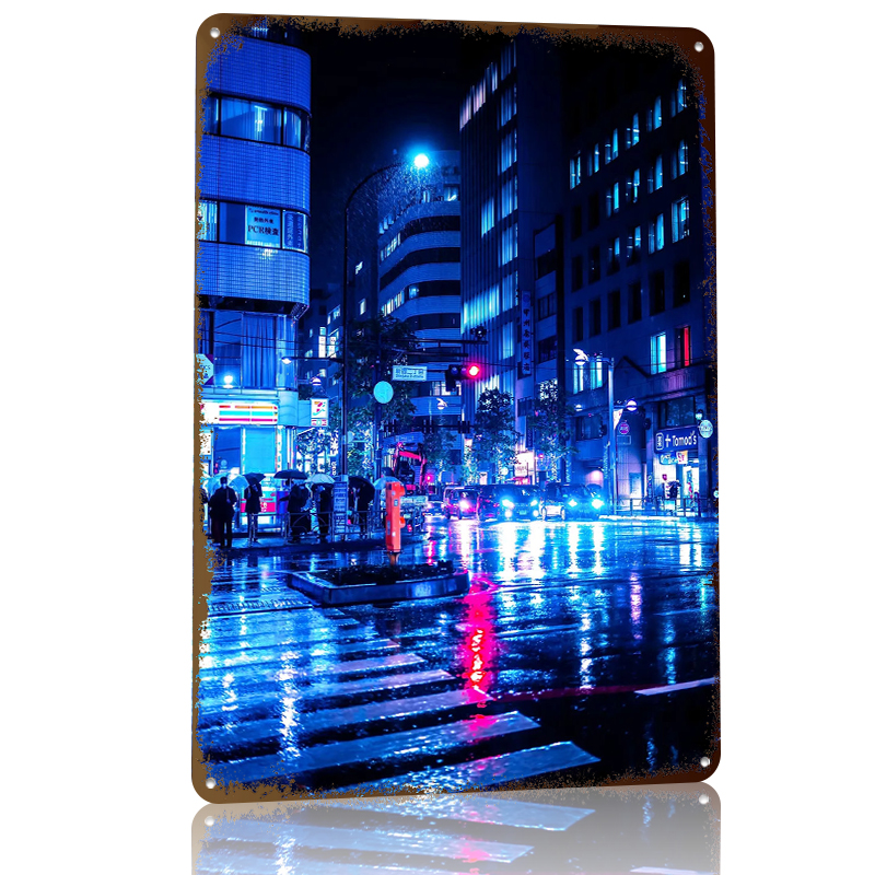 Neon Cityscape At Night Tin Po - огляд і ціна Retro Gaming At