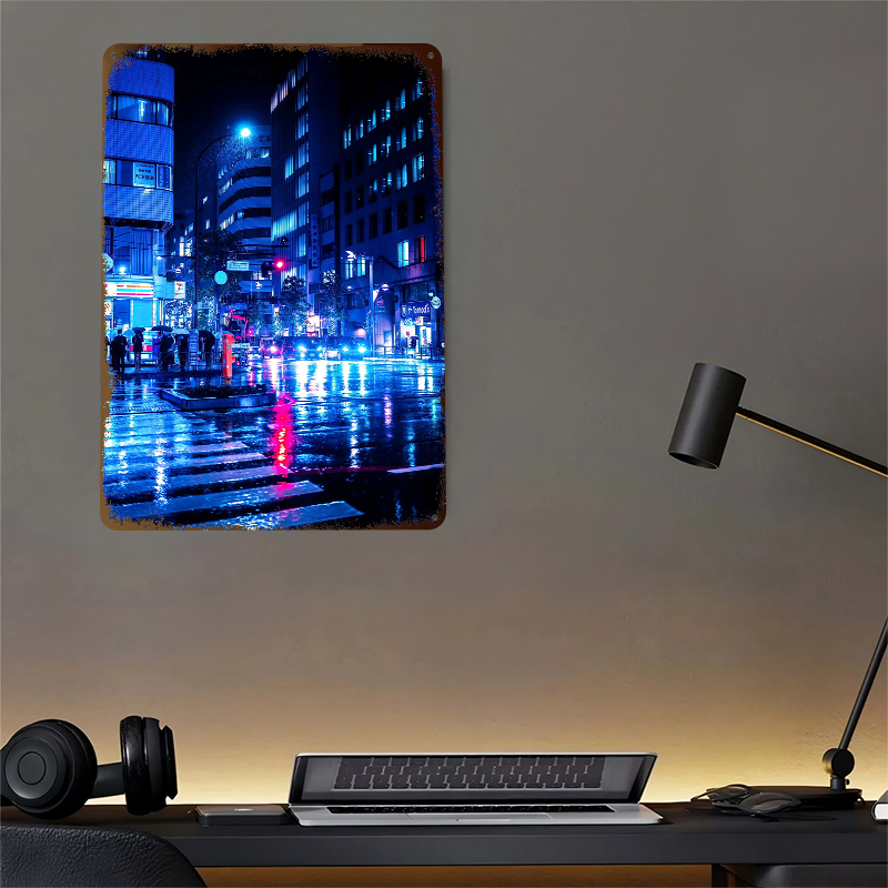 Neon Cityscape At Night Tin Po - огляд і ціна Retro Gaming At