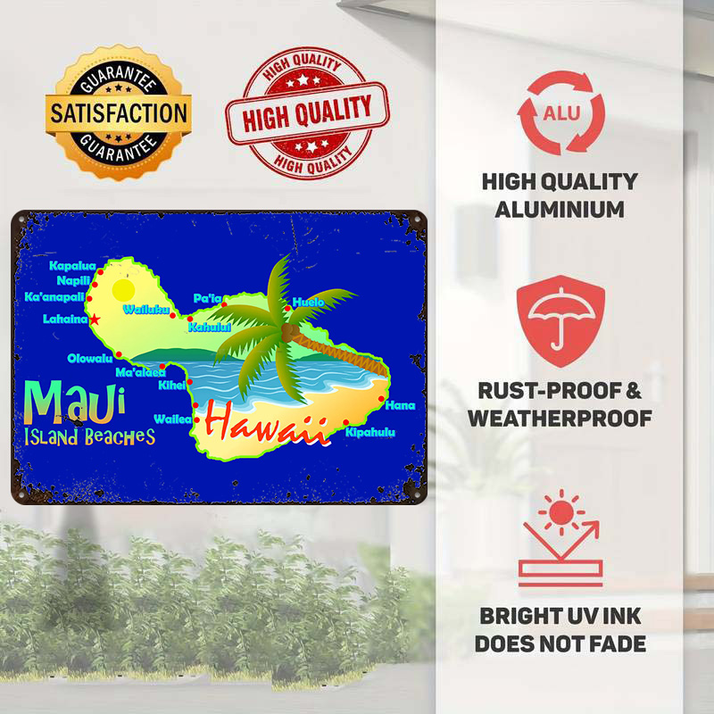 Maui Hawaii Island Beaches Map - огляд і ціна Retro Gaming Island