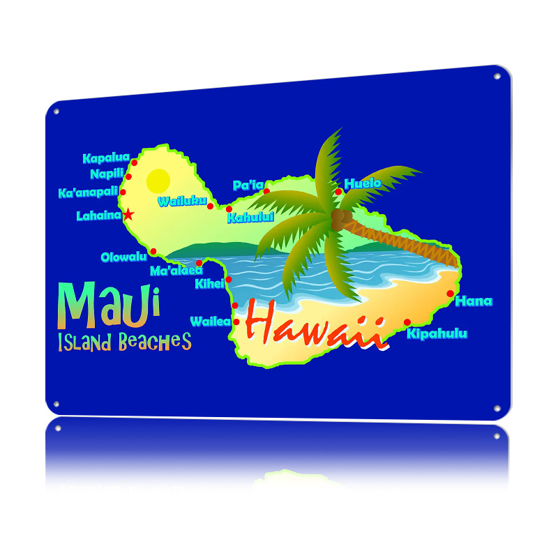 Maui Hawaii Island Beaches Map - огляд і ціна Retro Gaming Island