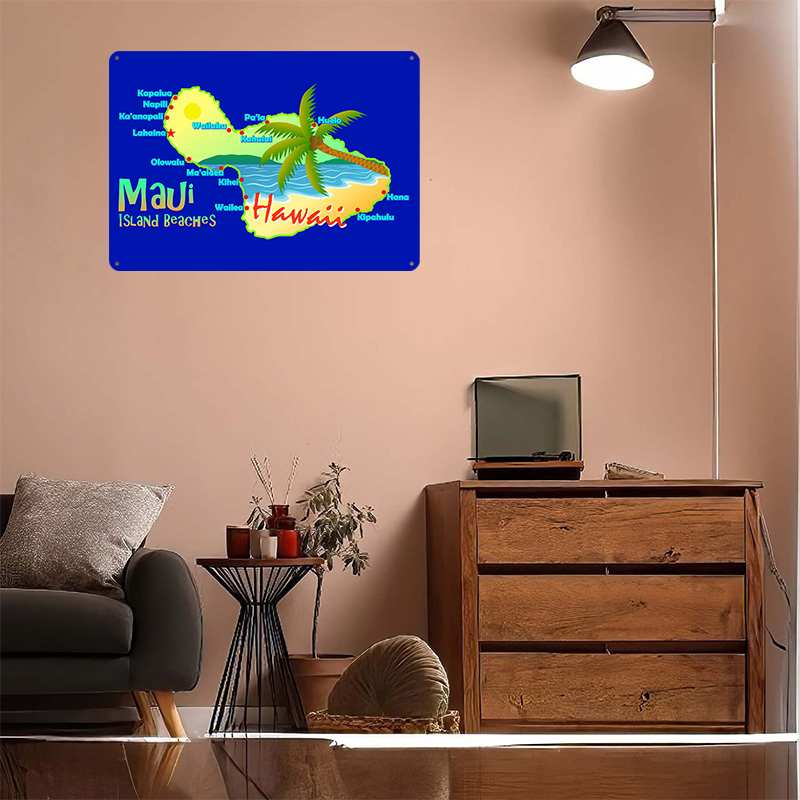 Maui Hawaii Island Beaches Map - огляд і ціна Retro Gaming Island
