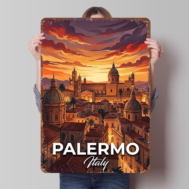 Palermo Italy Cityscape At Sun - огляд і ціна Retro Gaming At